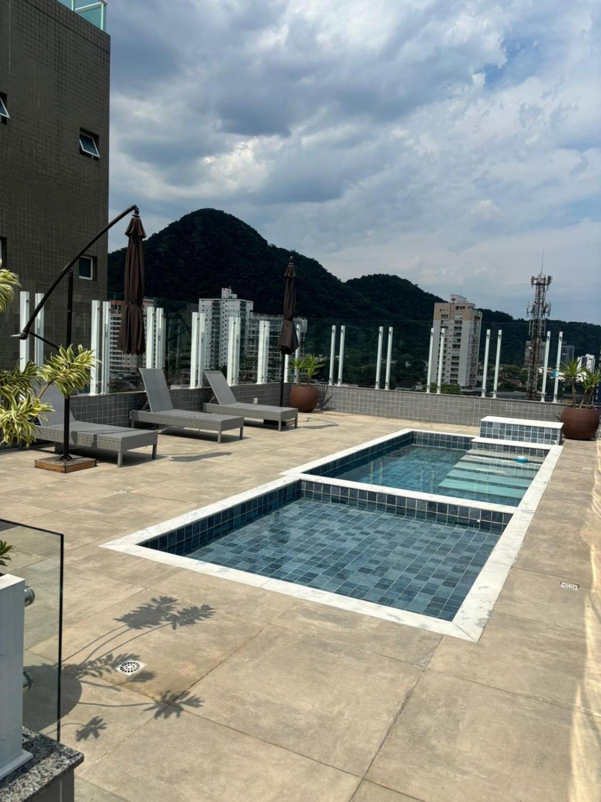 Novo Apto Canto Do Forte, Rua Praia Vista Montanha, Com Wi Fi, Homebeach10, 01 Vaga De Garagem, Melhores Restaurantes Ao Lado プライア・グランデ エクステリア 写真